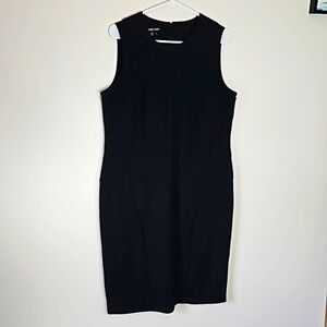 Paperwhite Sleeveless Little Black Bodycon Dress Size 14